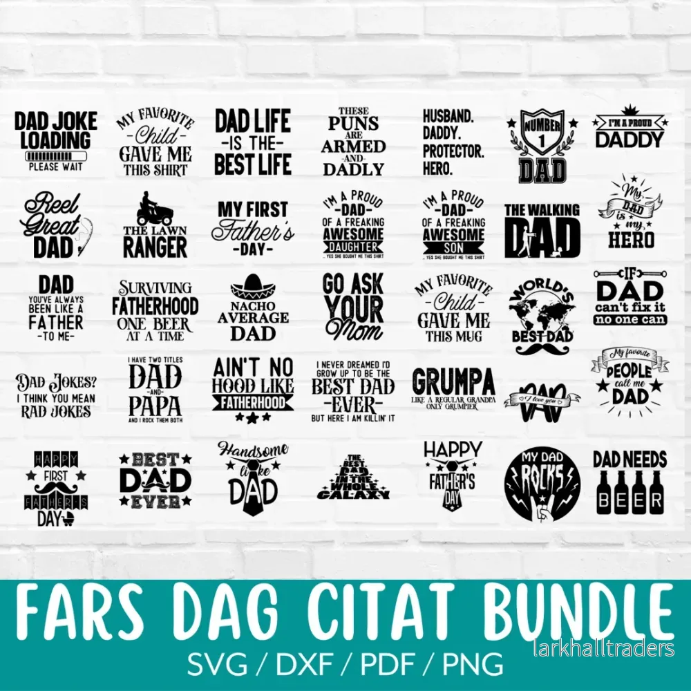 35 st Fars Dag Citat Skärfiler 35 st Fars Dag Citat Skärfiler