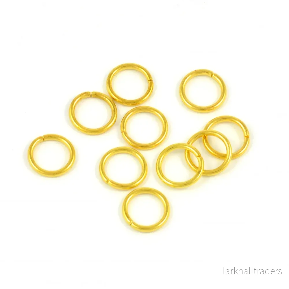 Enkla motringar, guld, 8mm