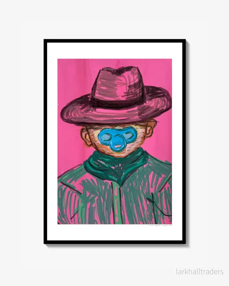Baby cowboy Rosa Print