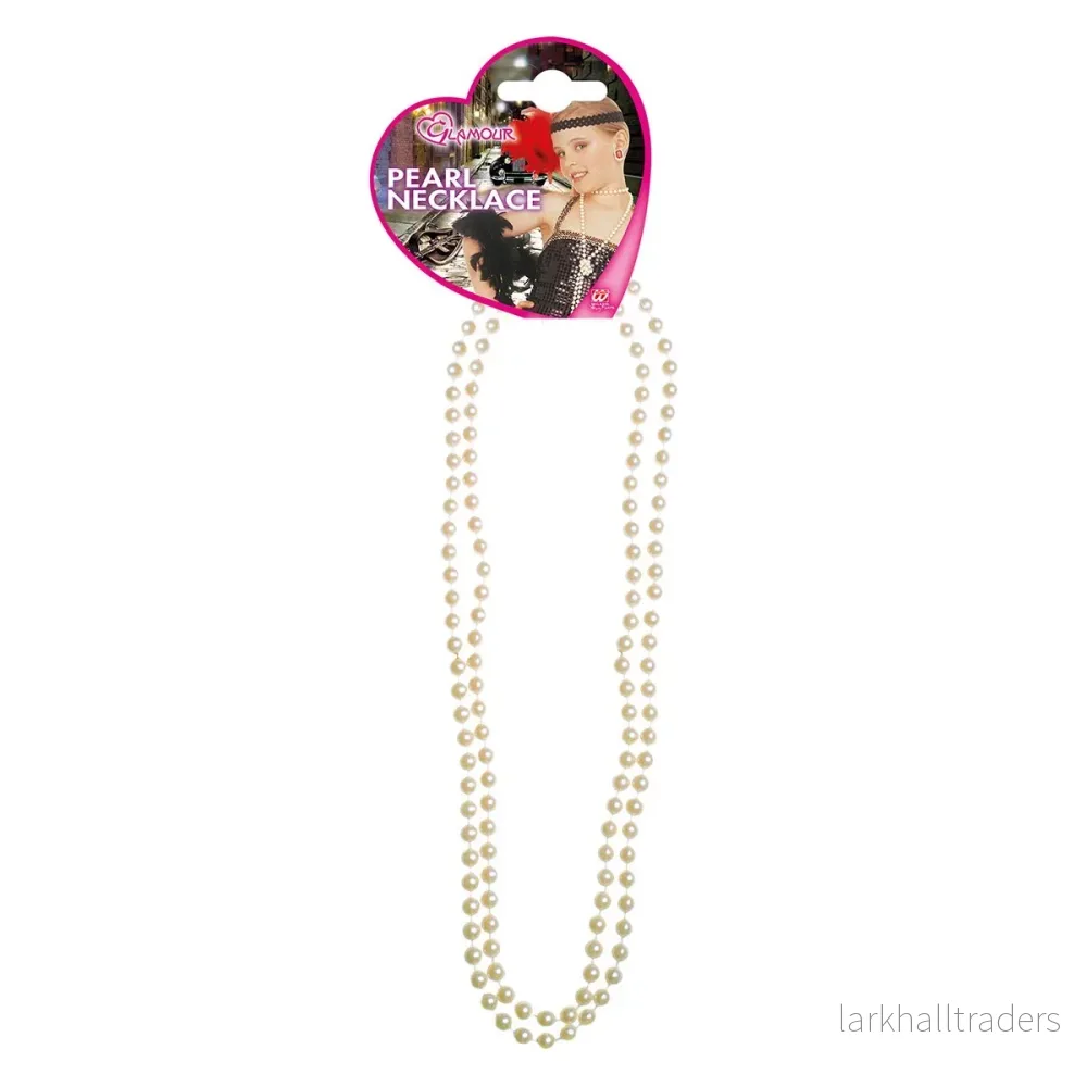 Pärlhalsband, vit 57 cm Pärlhalsband, vit 57 cm