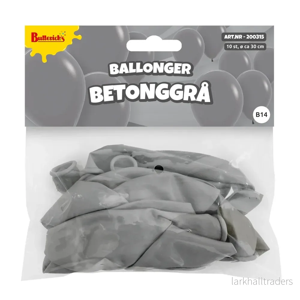 Ballonger, betonggrå 30 cm 10 st - Bild 2