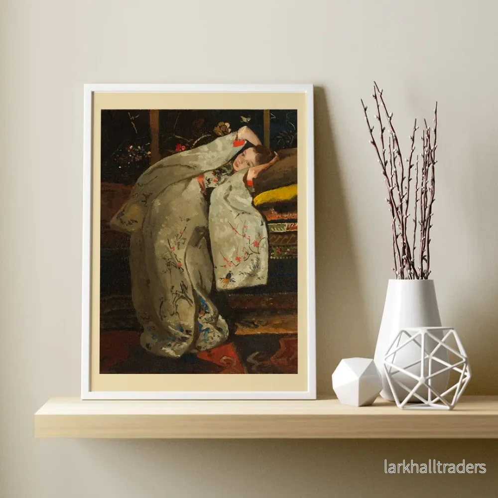Flicka i vit kimono Poster Flicka i vit kimono Poster