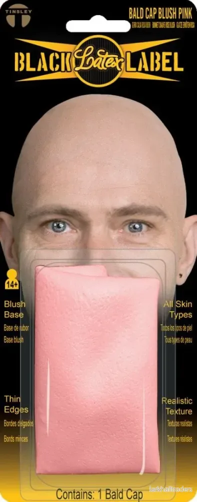 Black Label Latex Bald Caps – Blush Pink Bald Cap