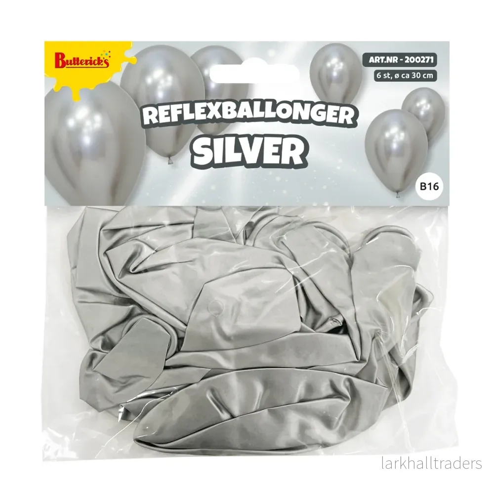 Ballonger, reflex silver 6 st - Bild 2