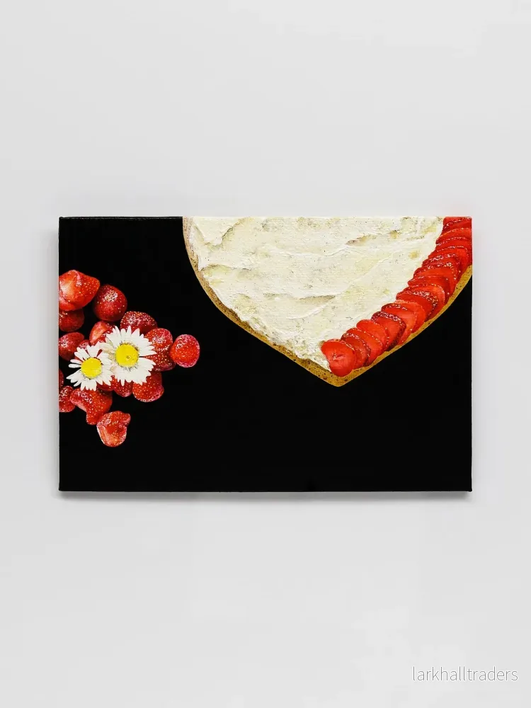 LE FRAISIER ET LES PÂQUERETTES Målning LE FRAISIER ET LES PÂQUERETTES Målning