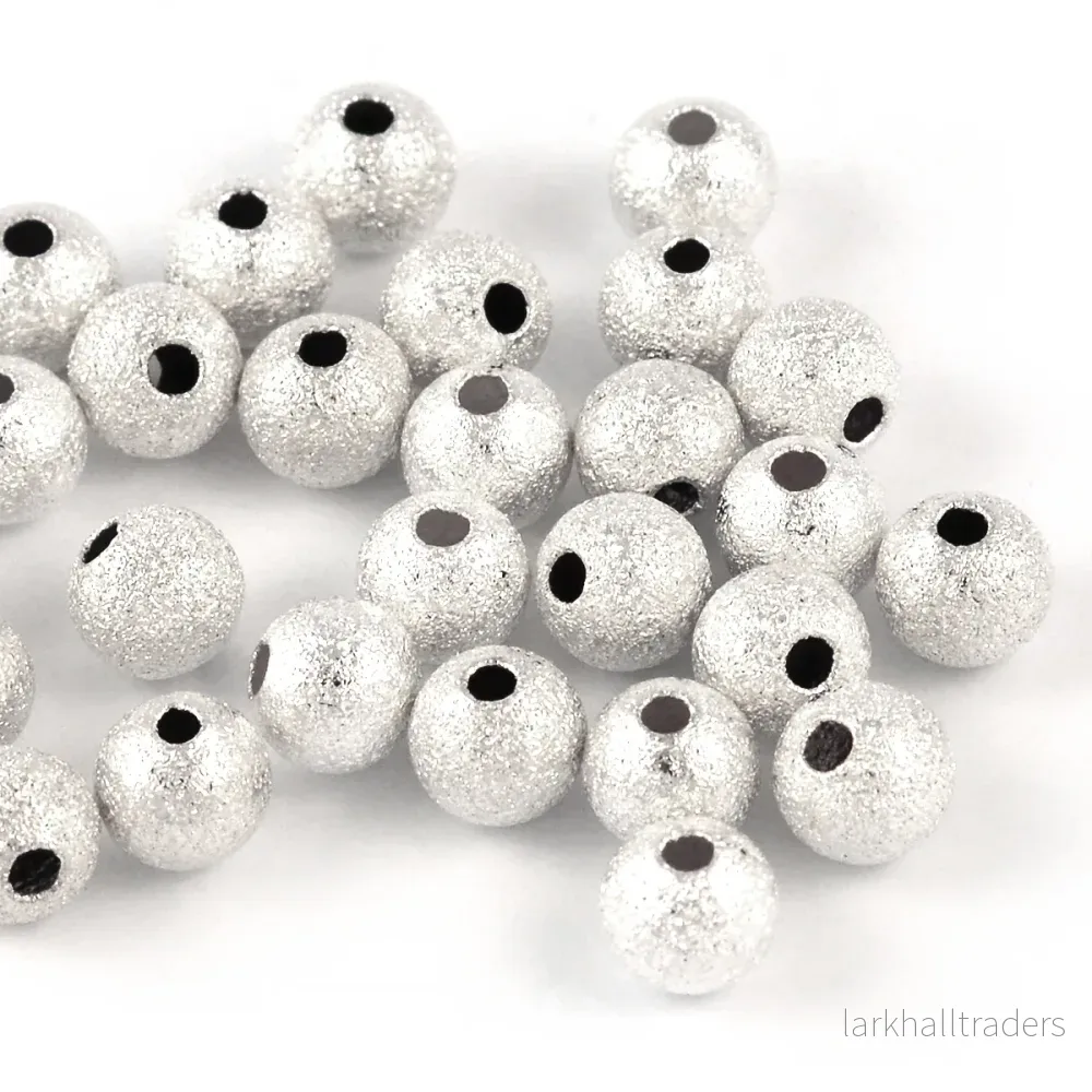 Stardust pärlor, 6mm, silver Stardust pärlor, 6mm, silver