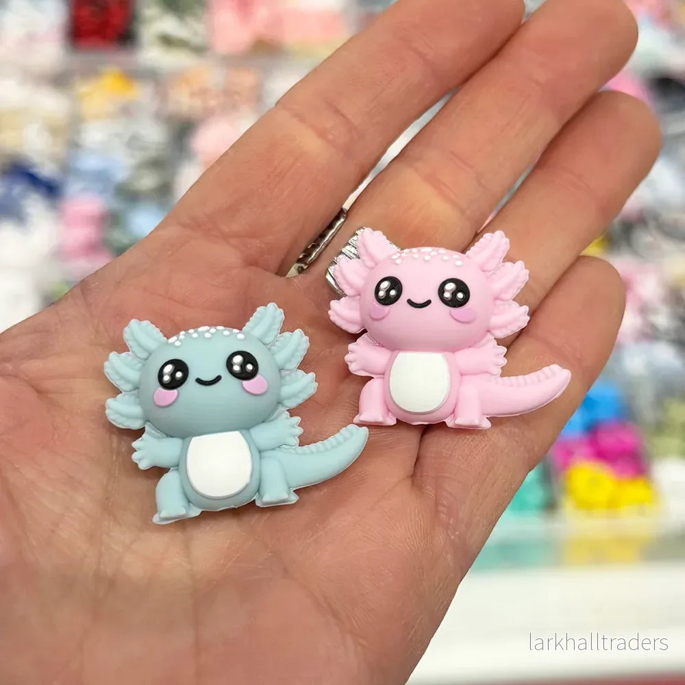 Motivpärla i silikon, 3D axolotl - Bild 2