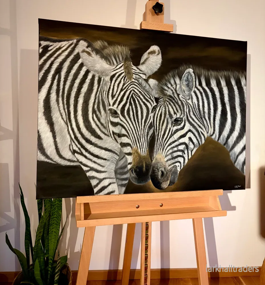 Intimacy in stripes, Original oljemålning - Bild 2