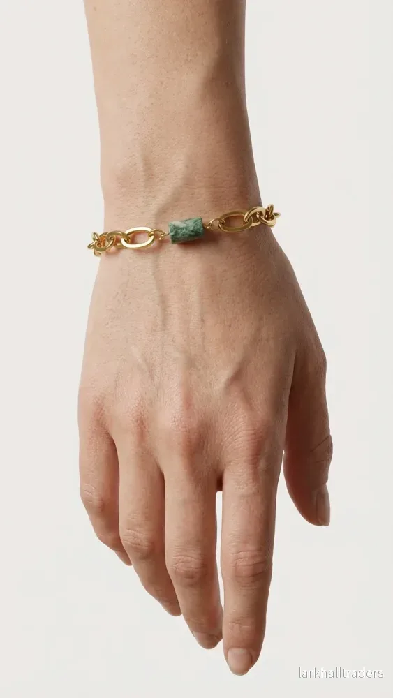 Armband med fuchsit i rostfritt stål - Bild 3
