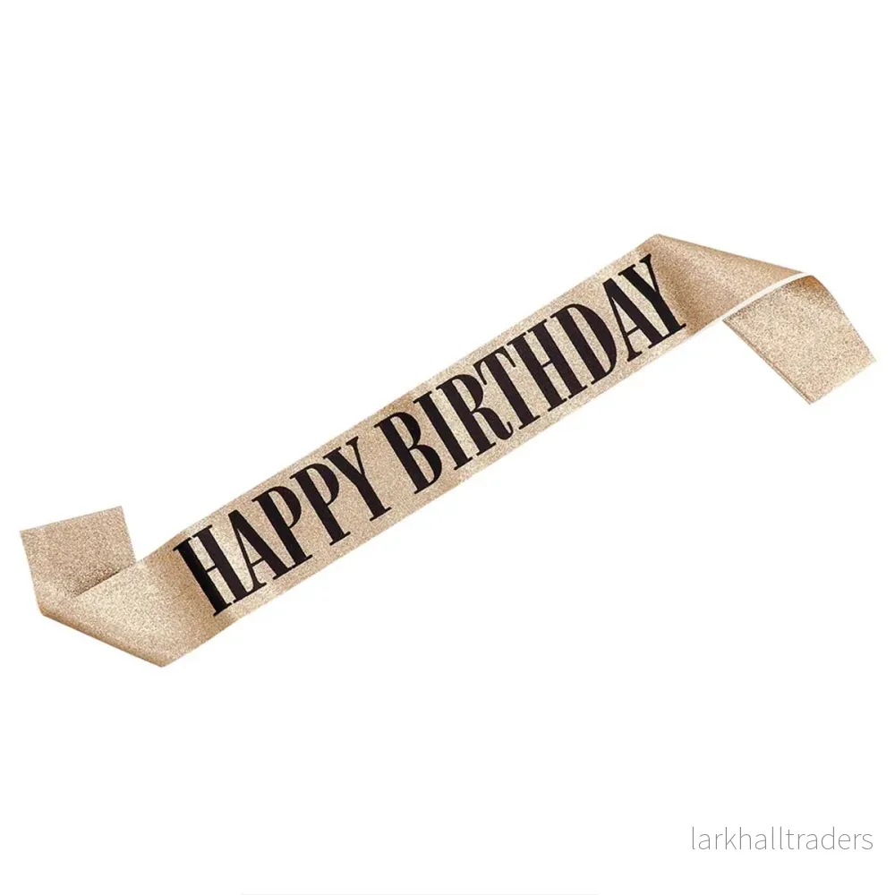 Ordensband, happy birthday guld Ordensband, happy birthday guld