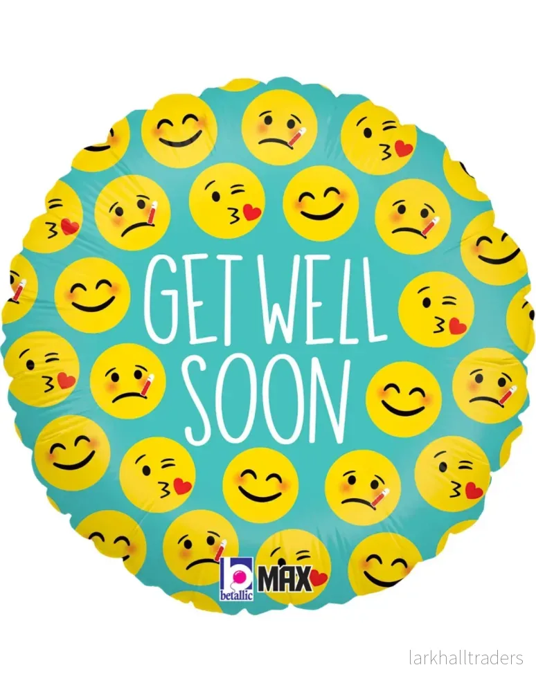 Folieballong, Emoji Get Well 45 cm