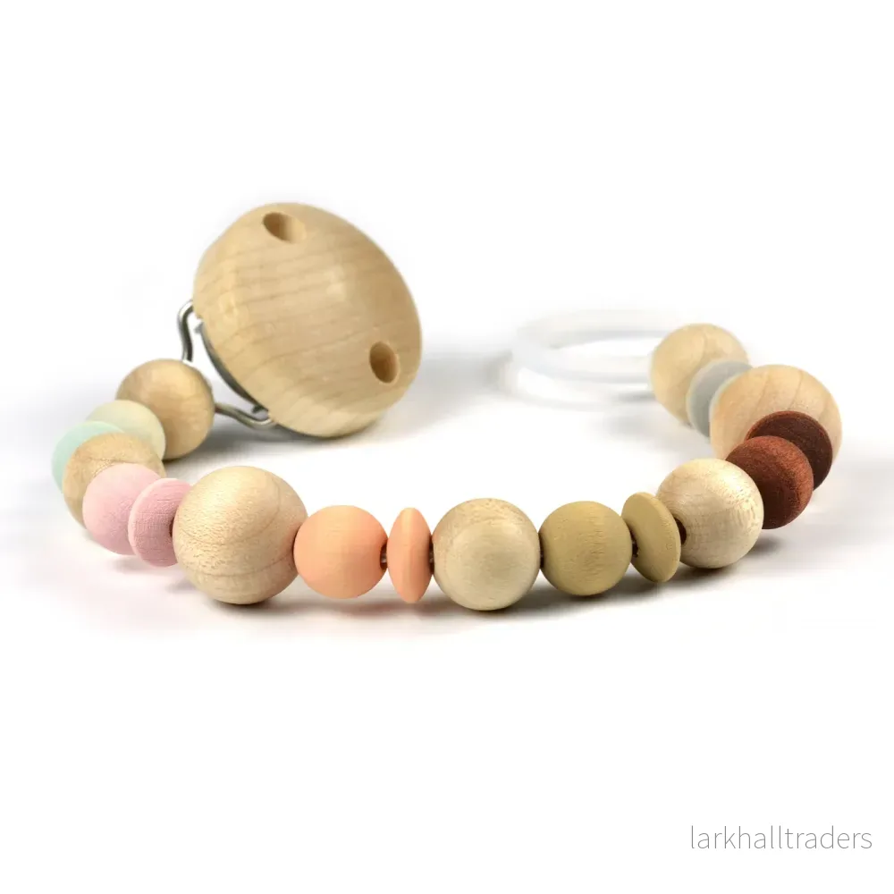 Träpärlor, 10mm, watercolors – beige, 40st - Bild 2