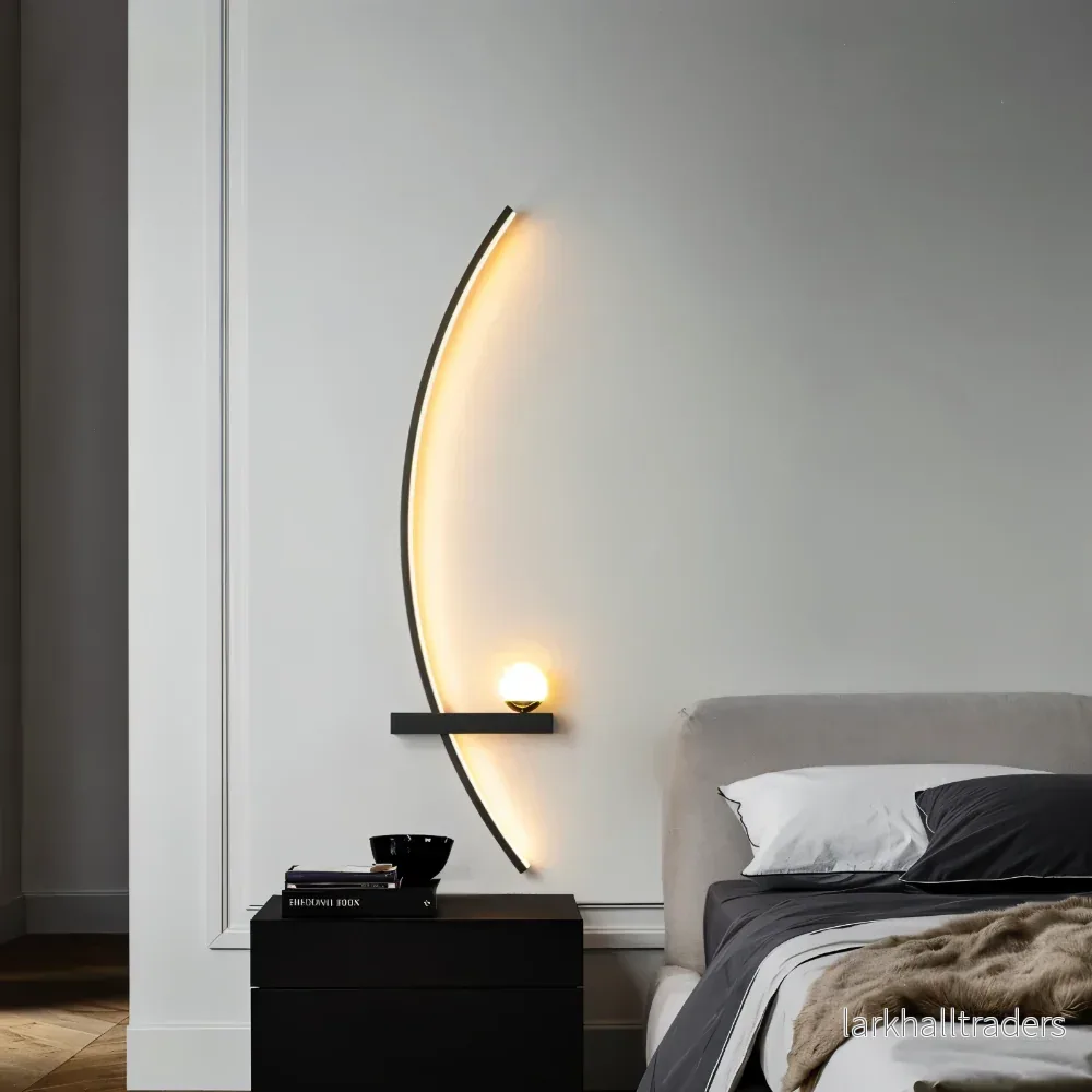 LumoCurve – Böjd Vägglampa i Aluminium med Integrerad LED-belysning LumoCurve – Böjd Vägglampa i Aluminium med Integrerad LED-belysning