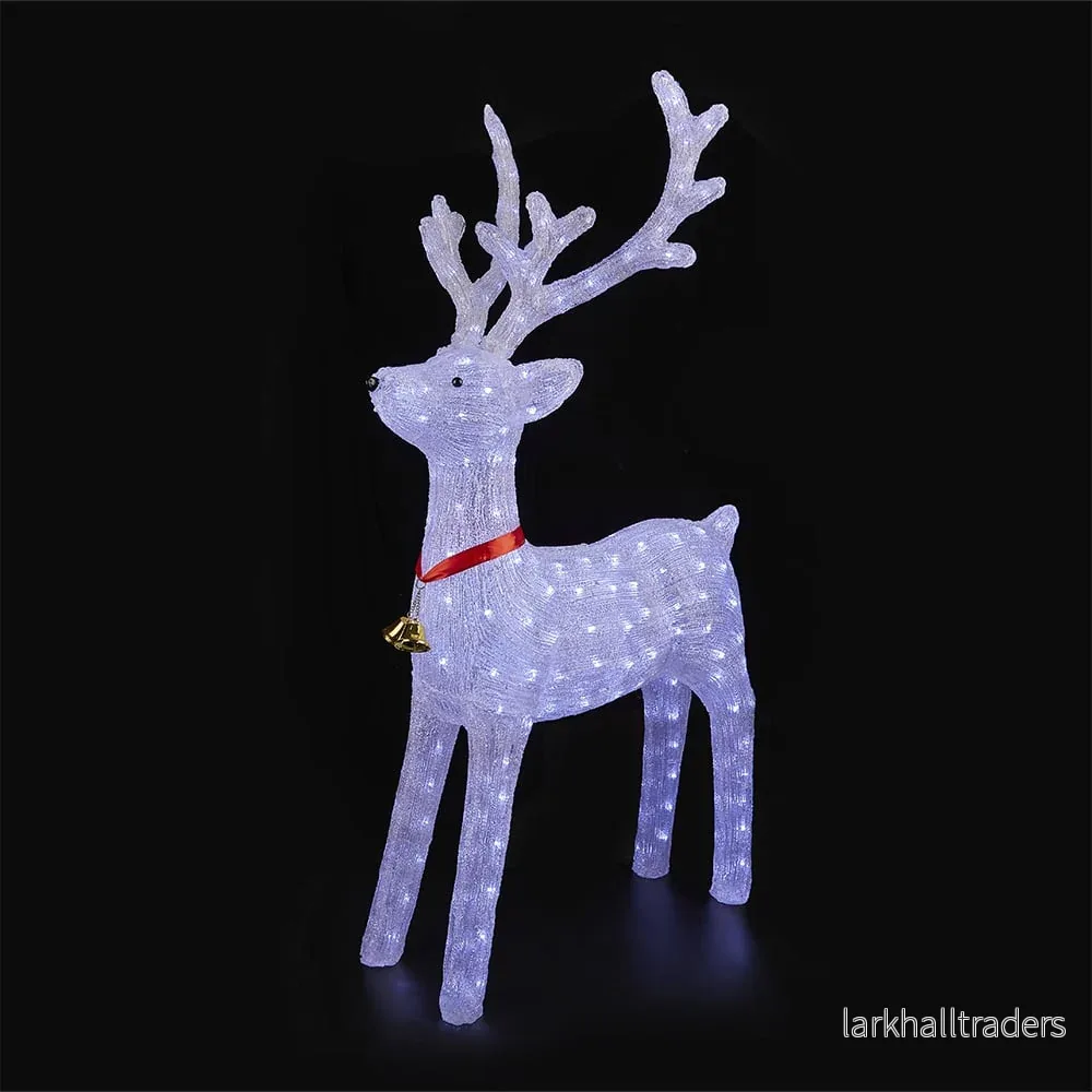 Ren i akryl – 130 cm hög med LED-belysning