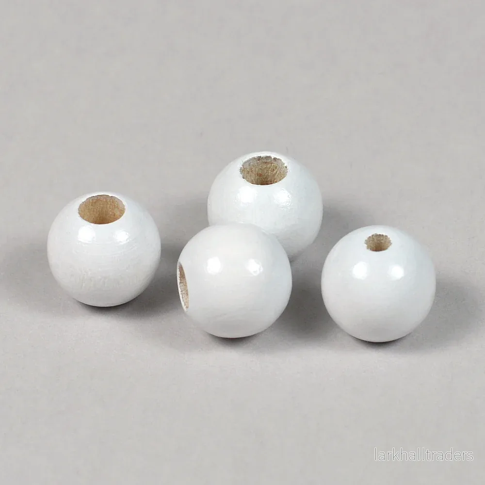 Säkerhetspärlor, 12mm, vit, 6st Säkerhetspärlor, 12mm, vit, 6st