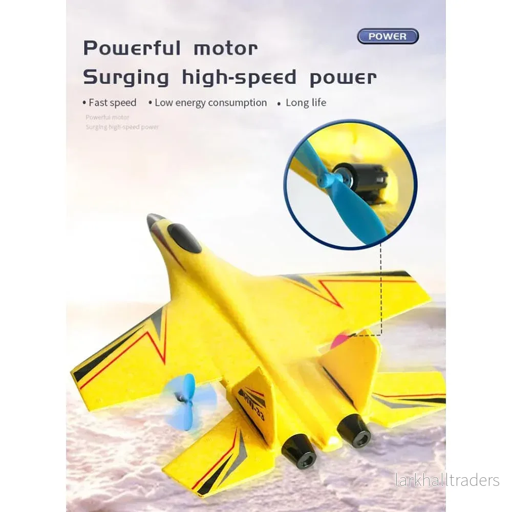 Fjärrstyrd Drönare/Plan med Gyroskop - Modell HW33 - Blå eller Röd - - Bild 2
