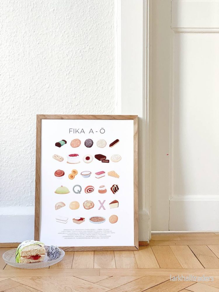 Fika A-Ö Swedish Alphabet Poster - Bild 2