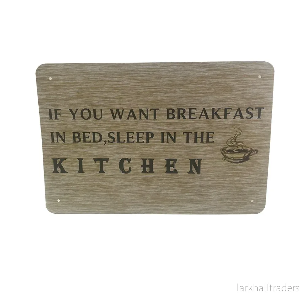 Metallskylt - If You Want Breakfast