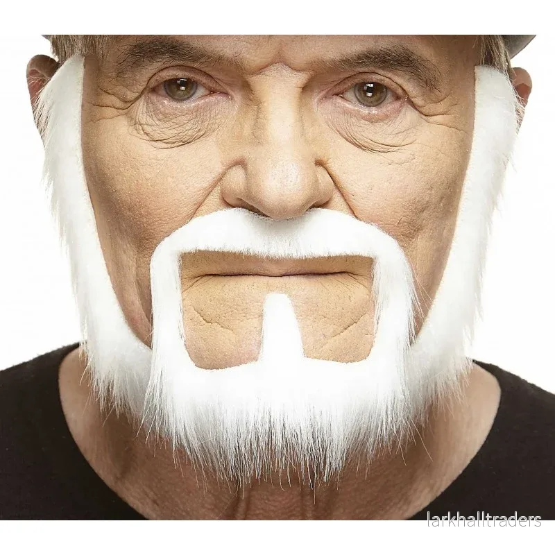 Mustasch med skägg, captain vit Mustasch med skägg, captain vit
