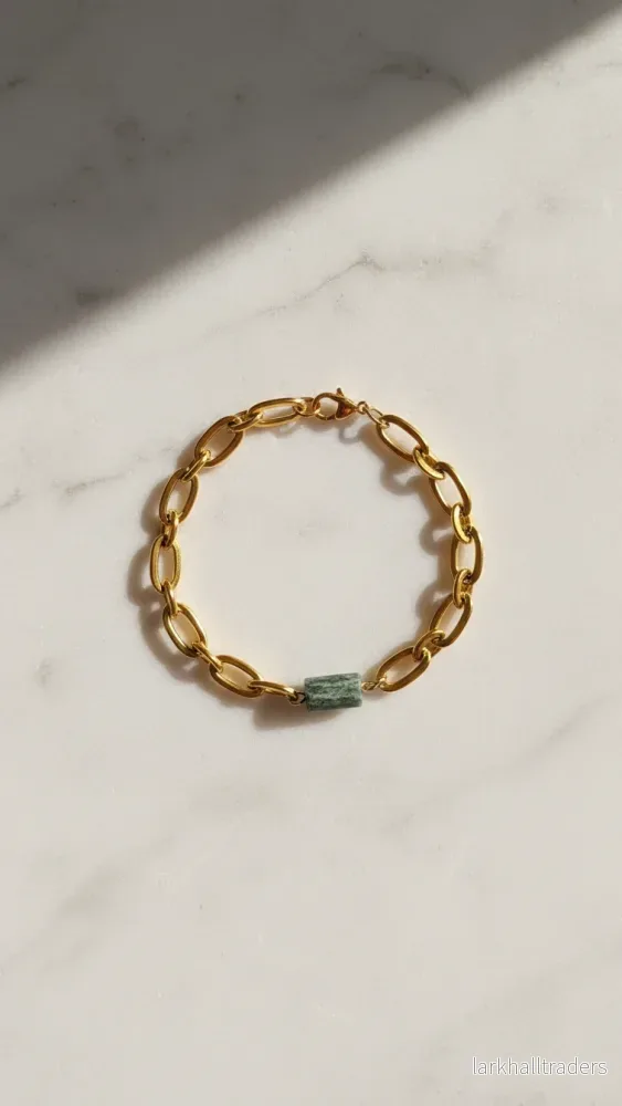 Armband med fuchsit i rostfritt stål - Bild 2