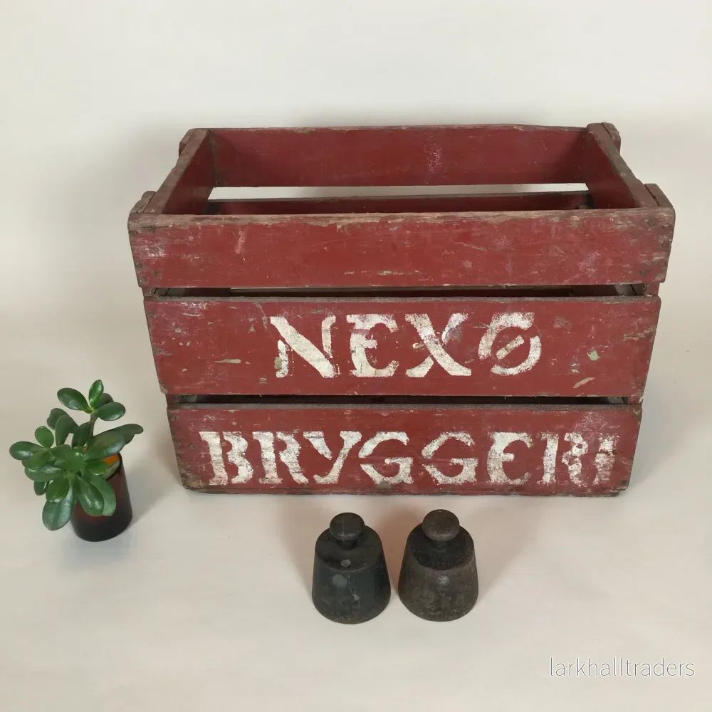 Vacker gammal trälåda för öl från Nexø bryggeri - Bild 2