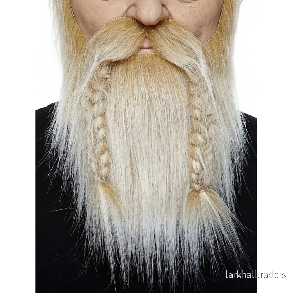 Mustasch med skägg, viking blond/vit Mustasch med skägg, viking blond/vit