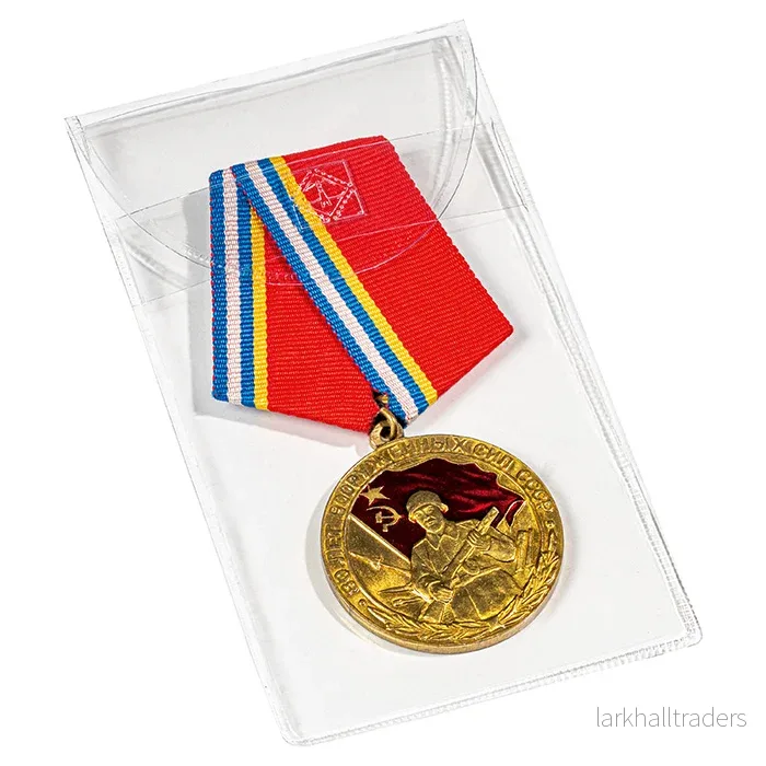 Skyddsficka för medaljer och utmärkelser upp till 50×100 mm, 50-pack