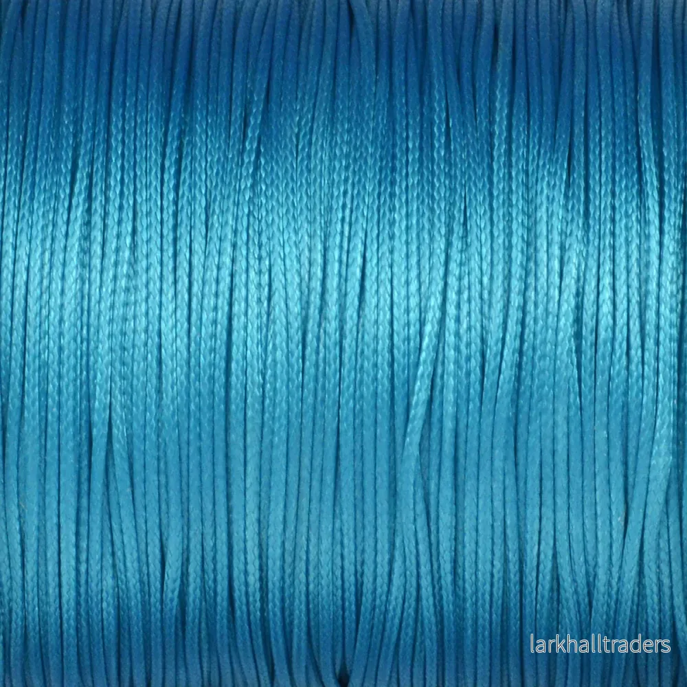 Vaxat polyestersnöre, teal, 0,6mm, 10m Vaxat polyestersnöre, teal, 0,6mm, 10m