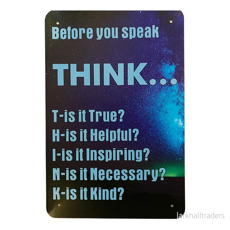 Metallskylt – Think Metallskylt – Think