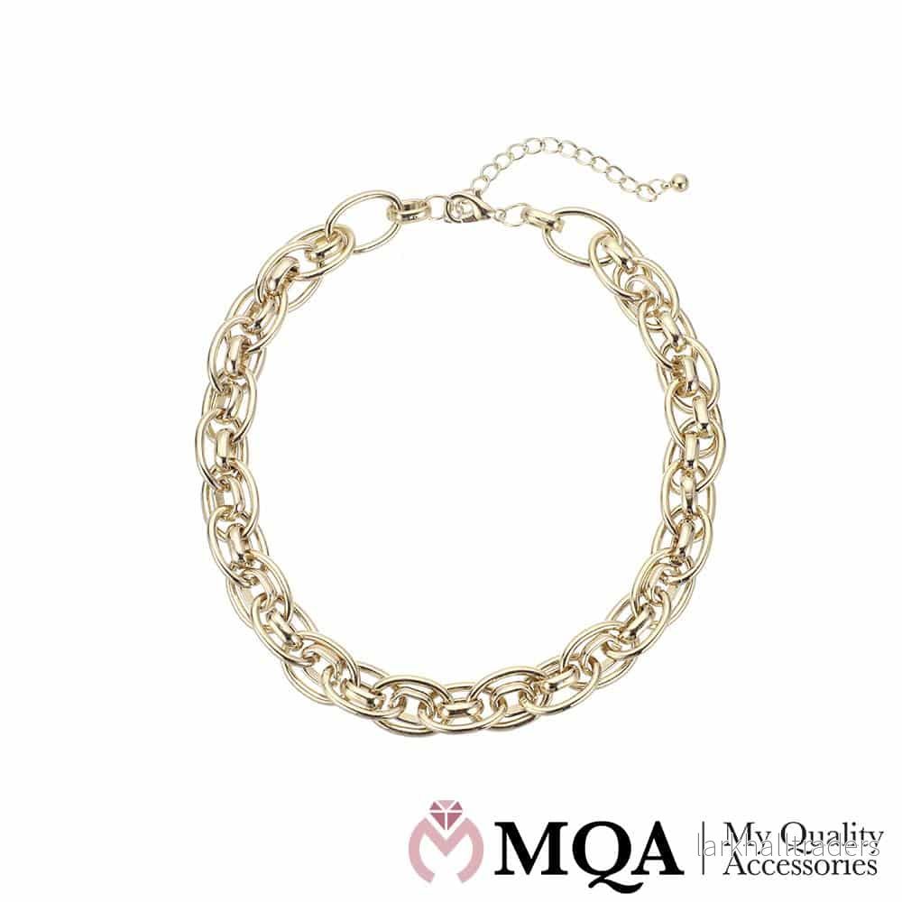 Halsband guldfärgat, mycket brett, justerbart Halsband guldfärgat, mycket brett, justerbart