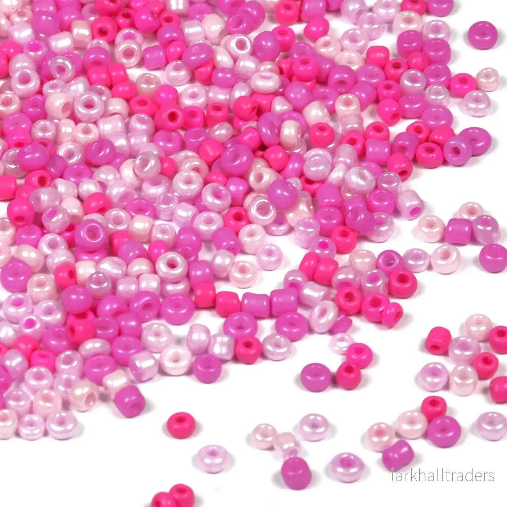 Seed Beads, 2mm, rosa-mix, 30g Seed Beads, 2mm, rosa-mix, 30g
