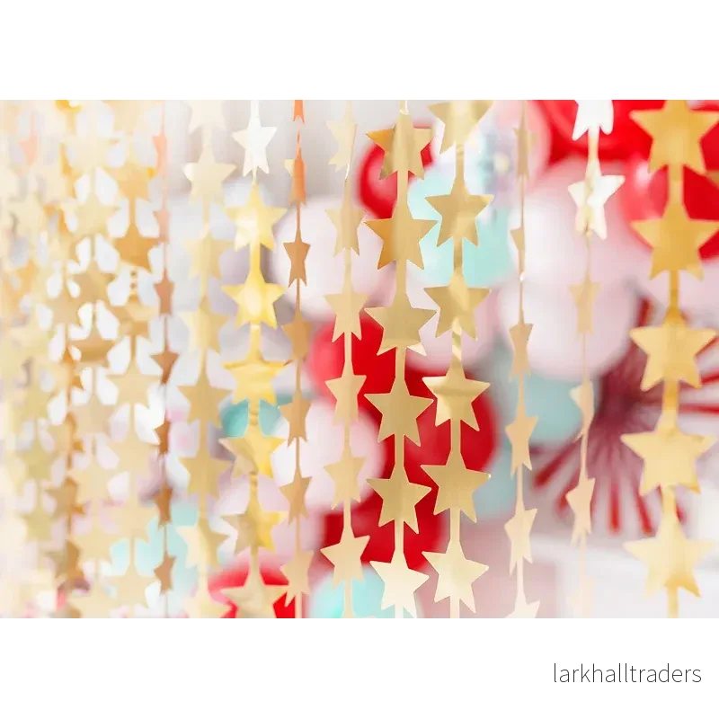 Glitterdraperi, stjärnor guld 100x245 cm - Bild 2