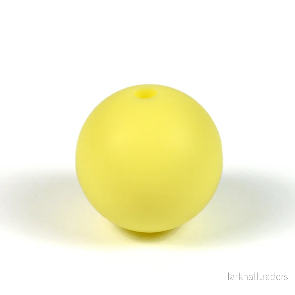 Silikonpärlor, pastellgul, 19mm Silikonpärlor, pastellgul, 19mm