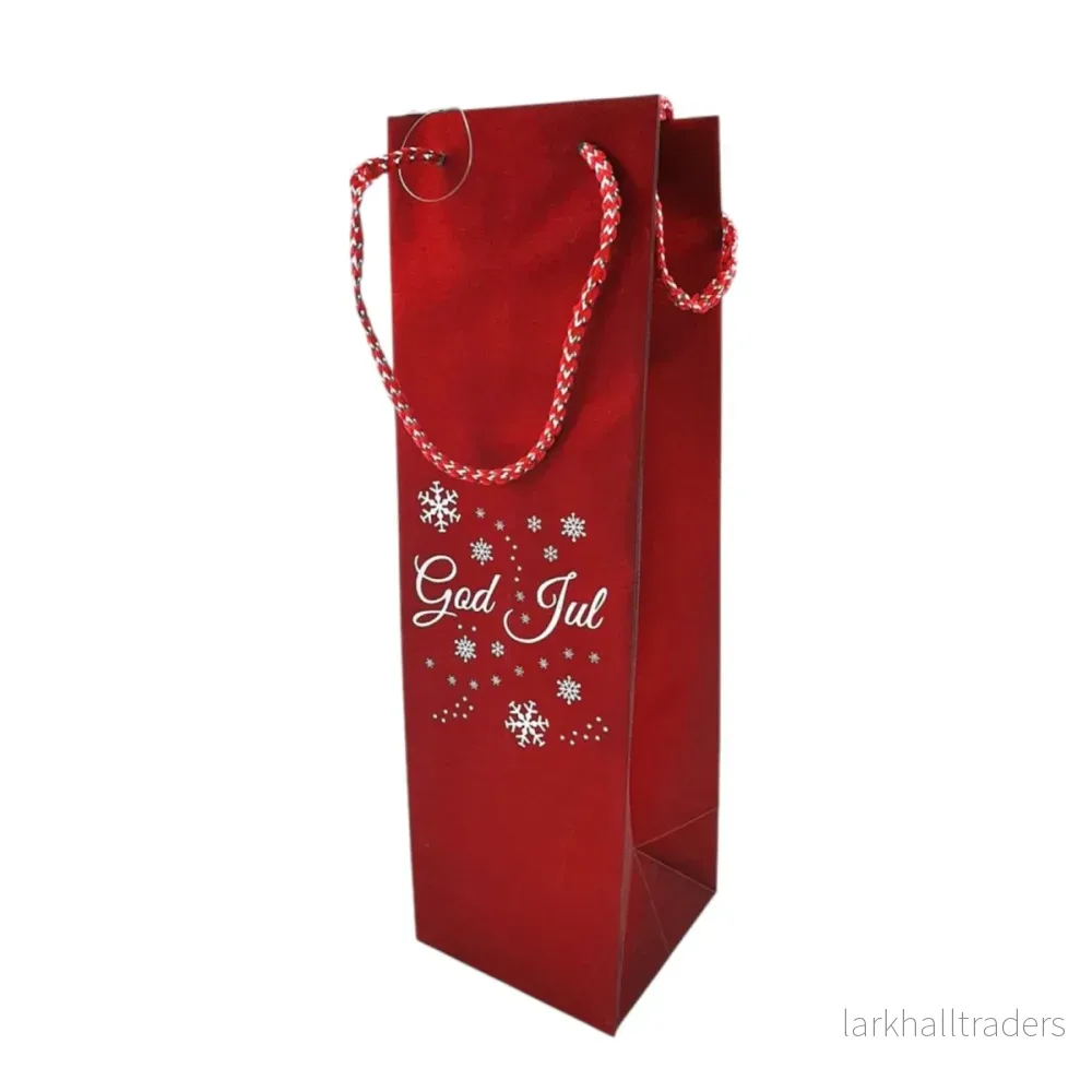 Presentpåse, God Jul vinflaska