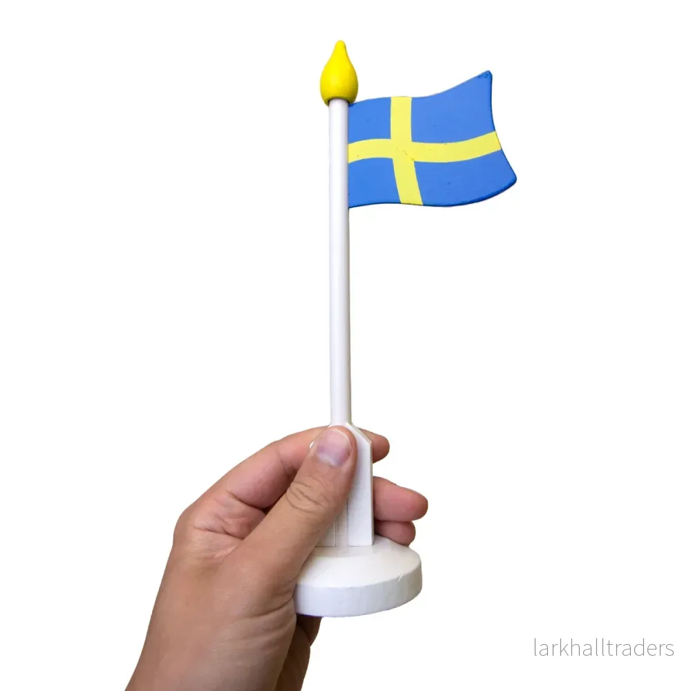 Bordsflagga, Sverige trä 24 cm - Bild 2