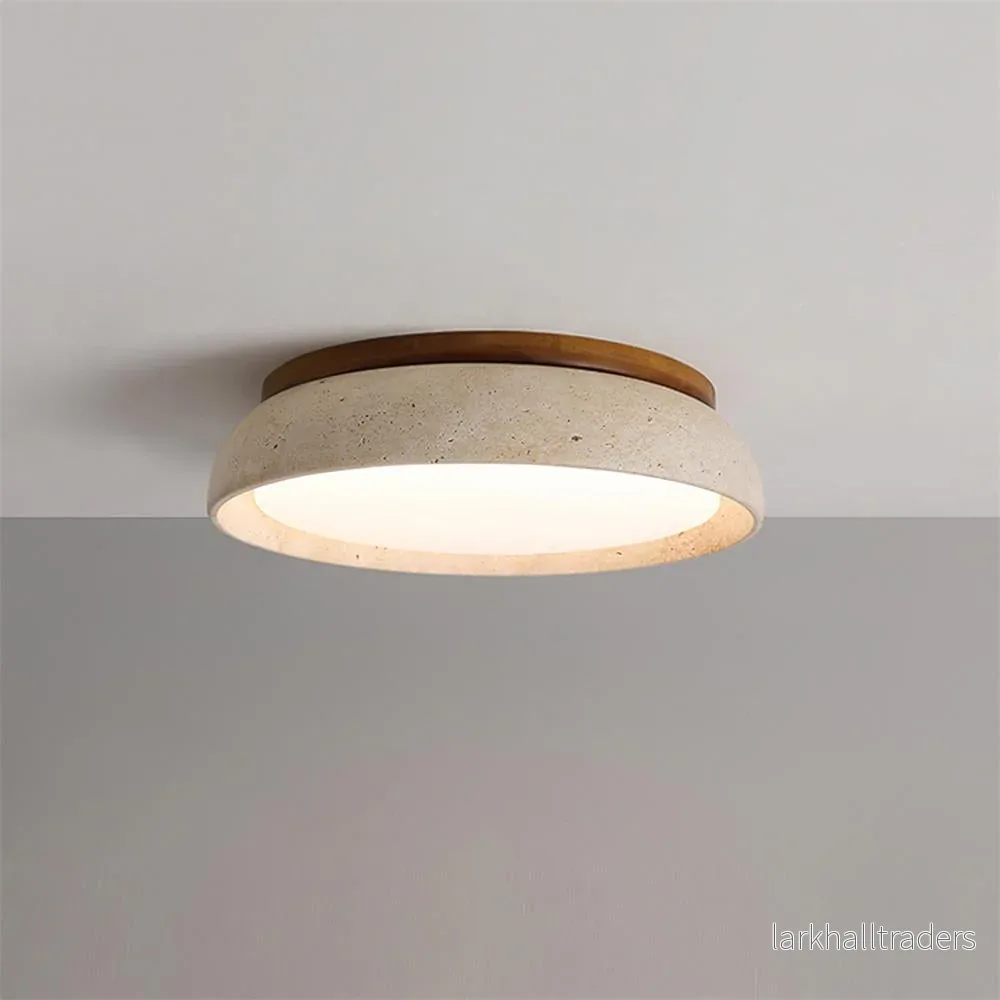 Depiara – Naturlig Plafondlampa i Travertin med Mjuk LED-belysning