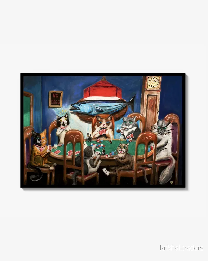Poker Cats Print