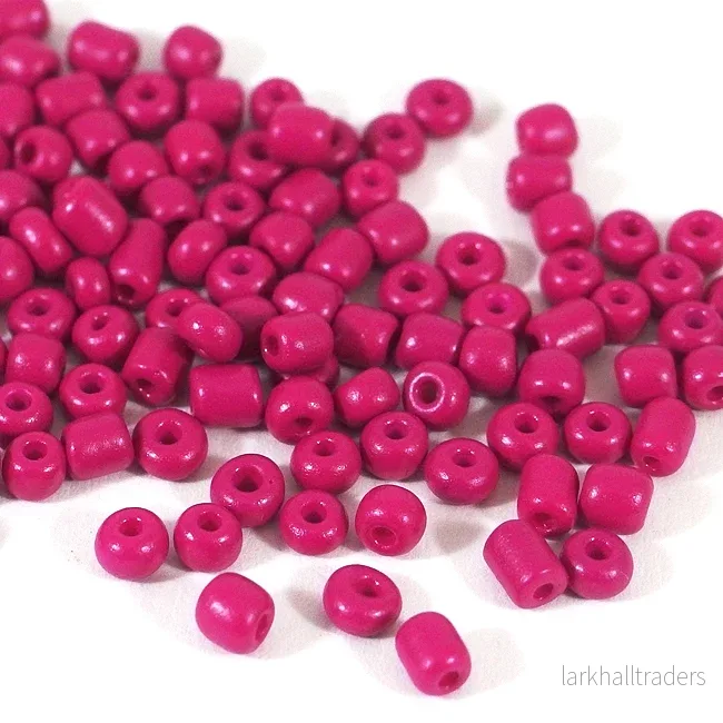 Seed Beads, 4mm, opak fuchsia Seed Beads, 4mm, opak fuchsia