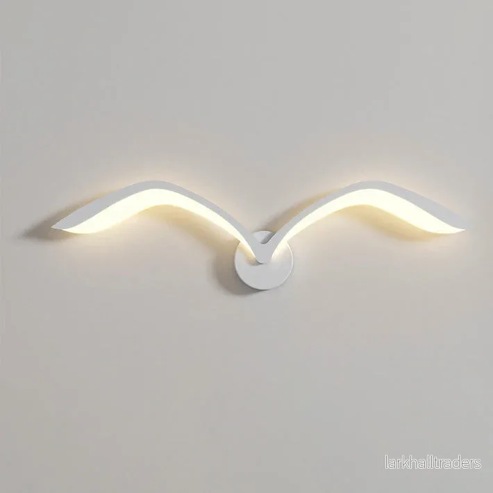 Modern vågformad LED-vägglampa med varmt ljus