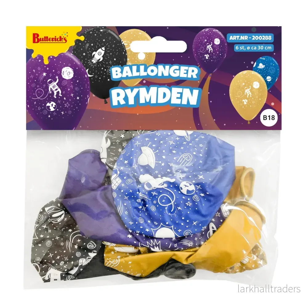 Ballonger, rymden 6 st - Bild 2