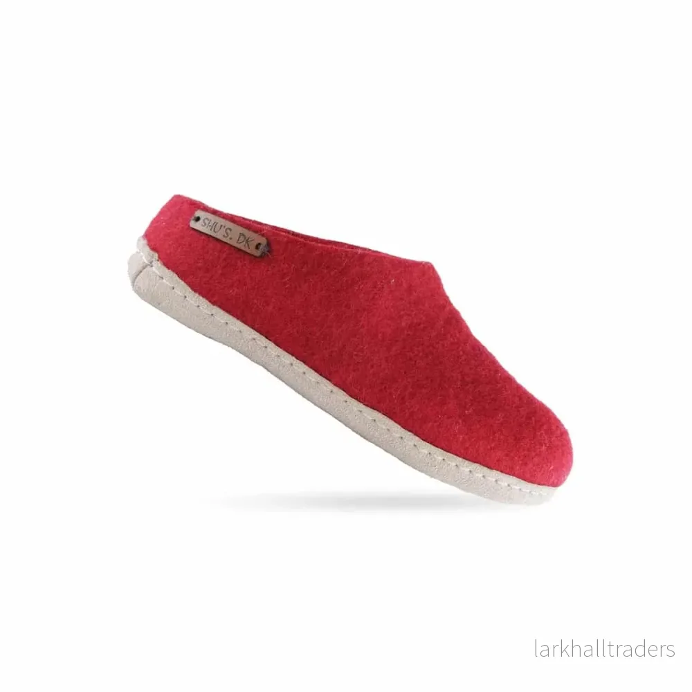 Ulltofflor (100% ren ull) med mockasula Ulltofflor (100% ren ull) med mockasula