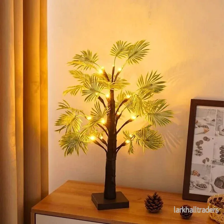 PalmGleam – Julinspirerad LED-palmbladslampa med varm belysning - Bild 3