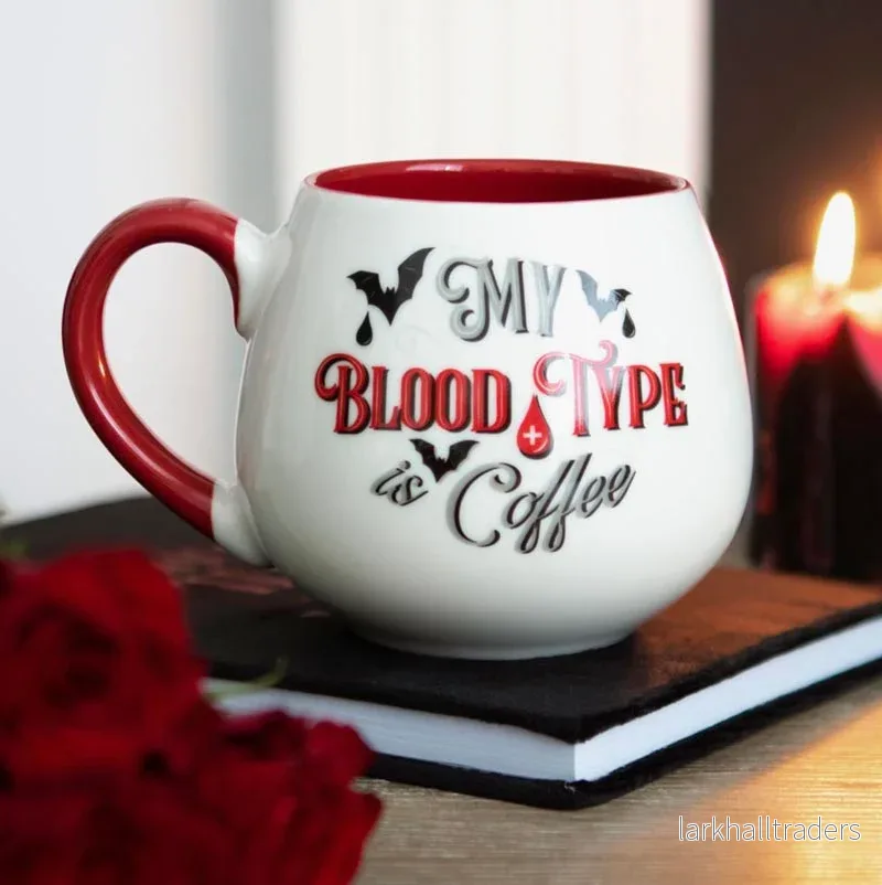 Rundad mugg – My Blood Type Is Coffee Rundad mugg – My Blood Type Is Coffee