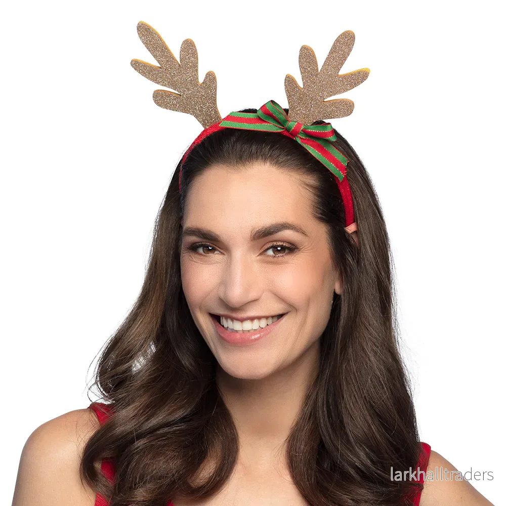 Juldiadem, golden reindeer - Bild 2