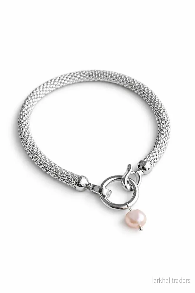 Silverpärlberlockarmband