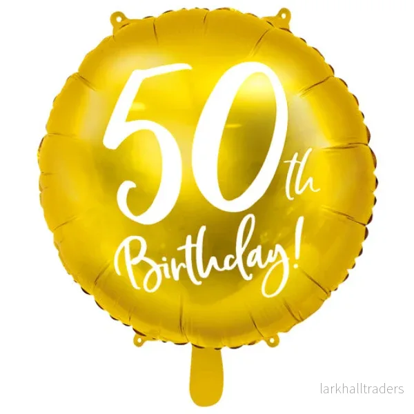 Folieballong, happy birthday 50th 45 cm Folieballong, happy birthday 50th 45 cm
