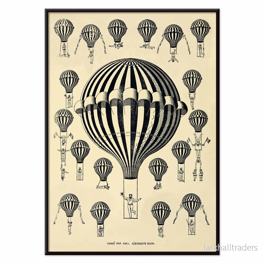 Studie av varmluftsballong Poster - Bild 2