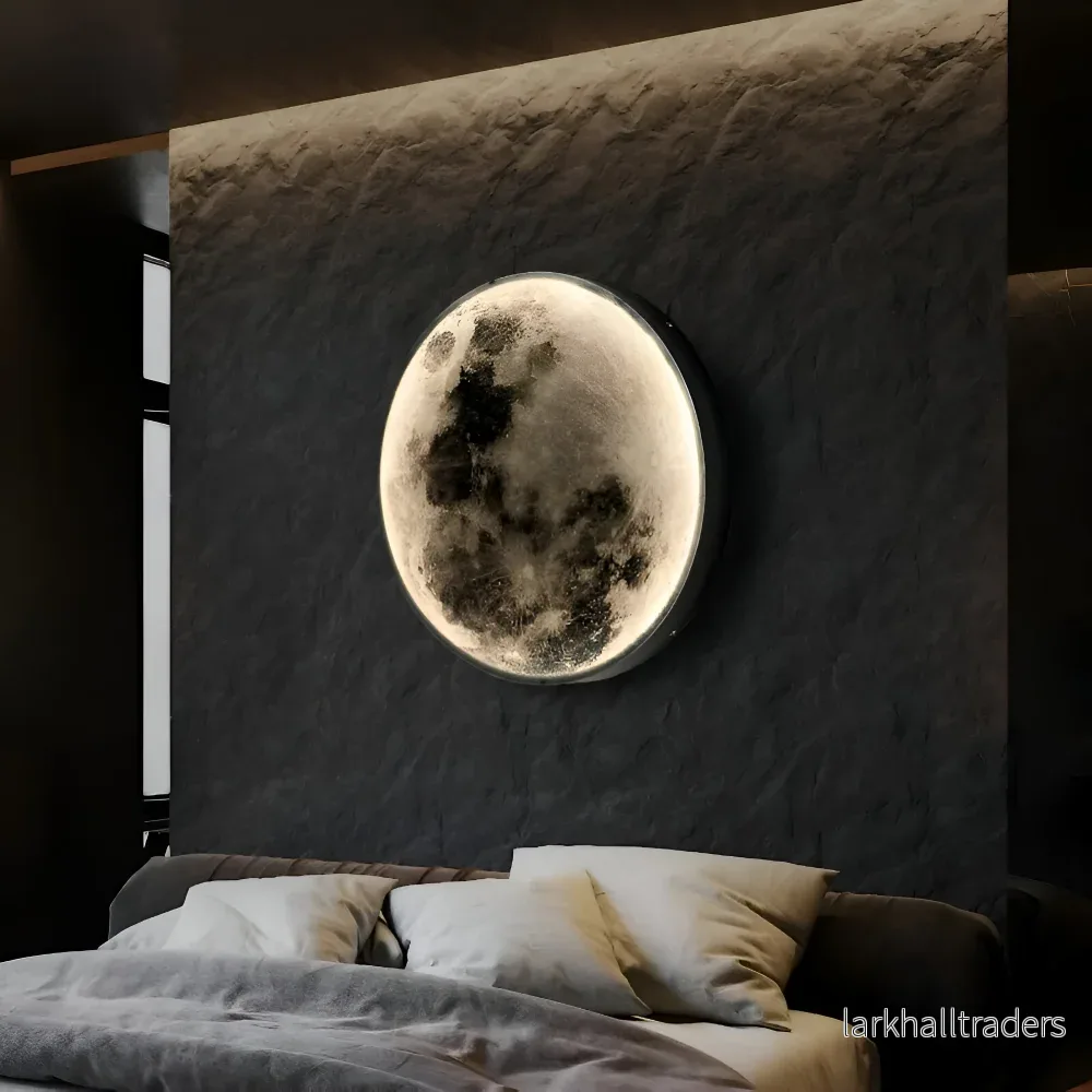 MoonAura – Dimbar 3D-Månevägglampa med Realistisk Ljusdesign - Bild 3