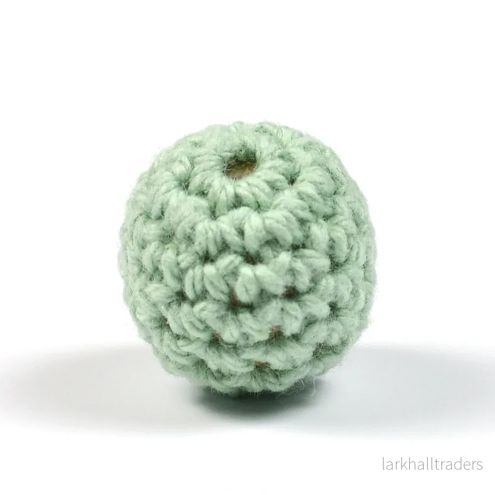 Virkad pärla, mint, 16mm