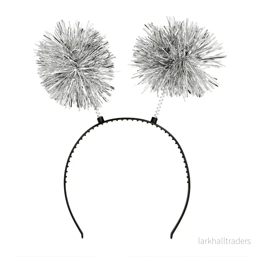 Diadem, pompom silver Diadem, pompom silver